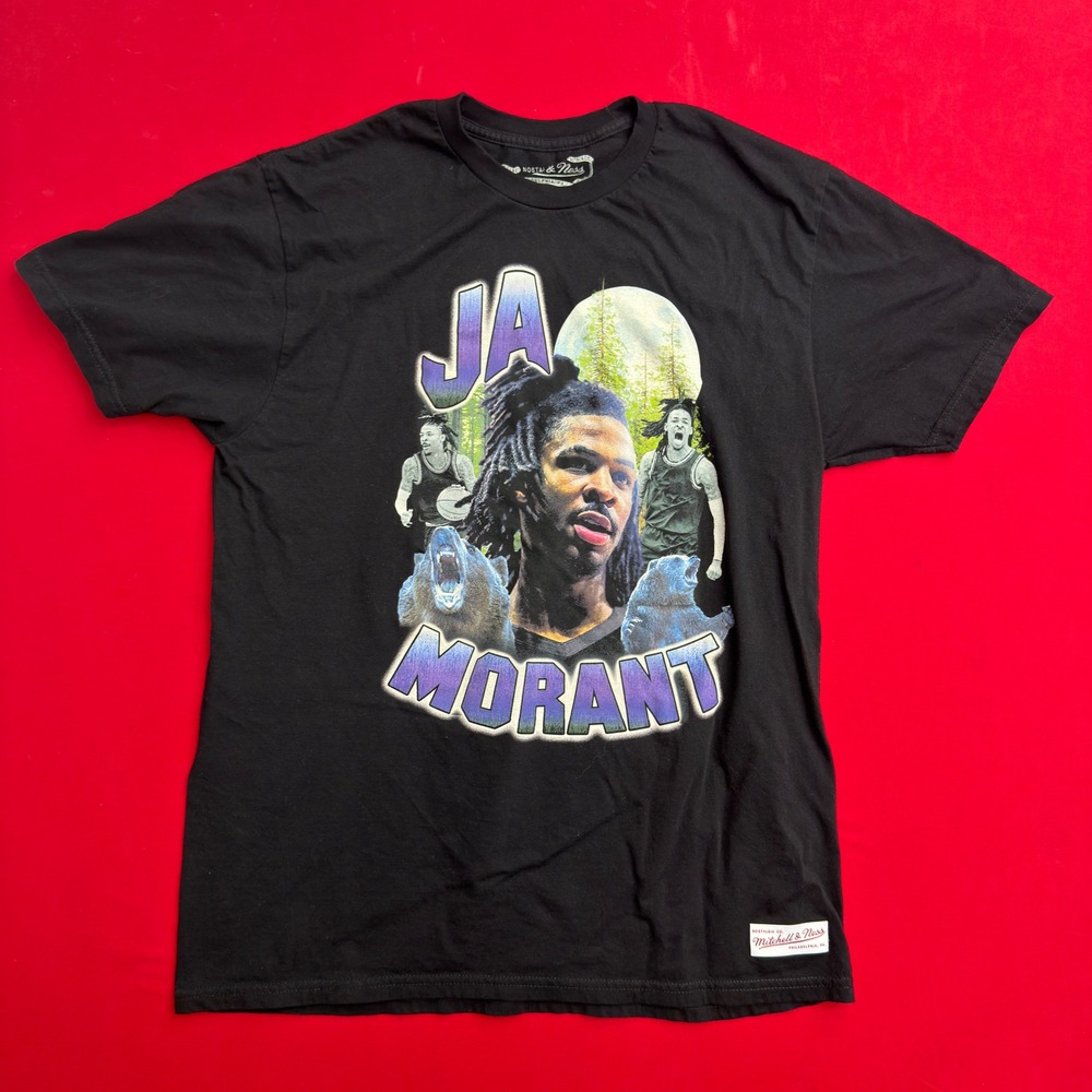 Mitchell & Ness Ja Morant Memphis Grizzlies‎ Graphic T-Shirt Mens Large Black